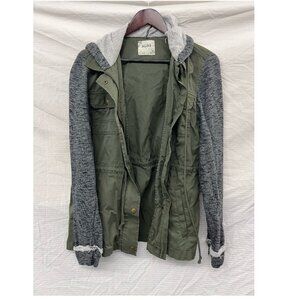 Mudd Army Green Hoodie Jacket, large
